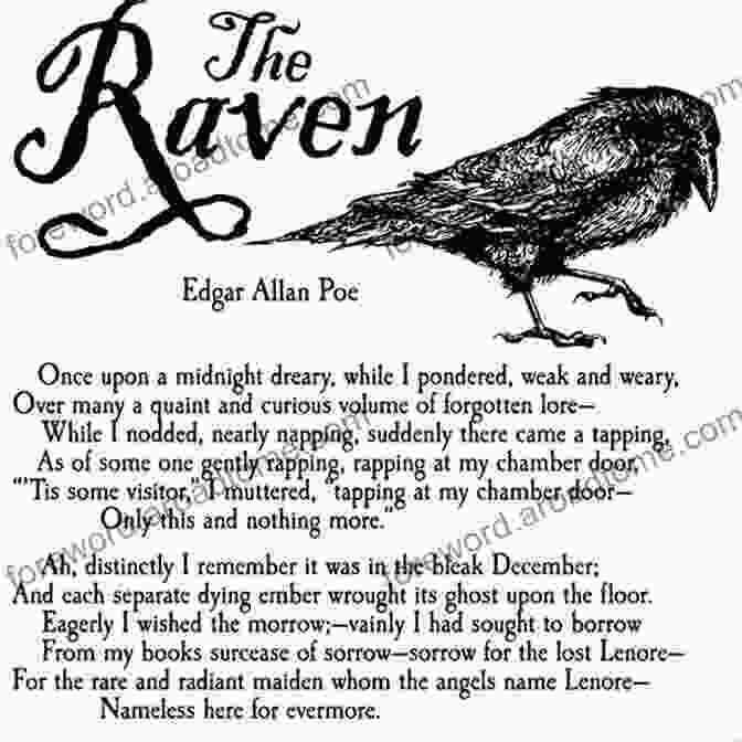 A Collection Of Edgar Allan Poe's Poems, With A Raven Perched On The Cover Edgar Allan Poe: Complete Tales Poems