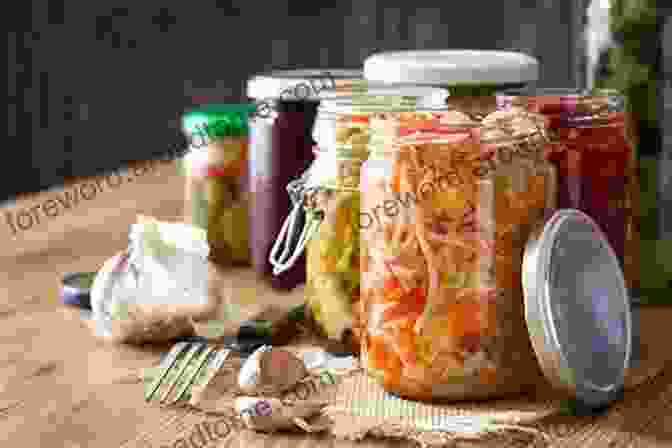 A Colorful And Vibrant Image Of Different Fermented Foods, Such As Sauerkraut, Kimchi, Kombucha, Yogurt, Kefir, Miso, And More. Fermentation For Beginners: How To Easily Create Your Own Fermented Foods For A Healthier Gut And A Healthier You