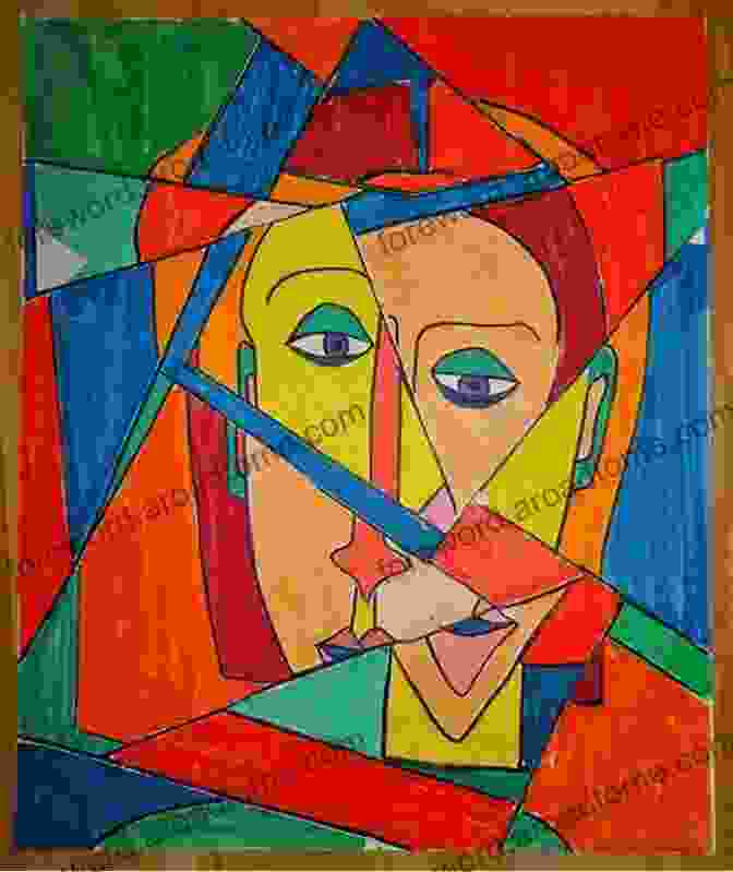 A Contemporary Abstract Painting Of A Face With Fragmented Colors And Geometric Shapes Finding Faces I Edward Lucie Smith