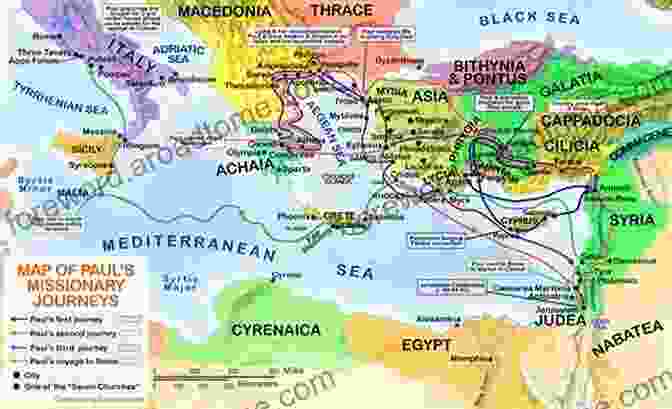 A Map Showcasing The Missionary Journeys Of Paul And Barnabas. The Seeds Of Derbe (The Missionary Journeys 1)