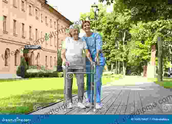 A Smiling Caregiver Assisting An Elderly Woman With A Walker Dr Ruth S Guide For The Alzheimer S Caregiver: How To Care For Your Loved One Without Getting Overwhelmed And Without ng It All Yourself