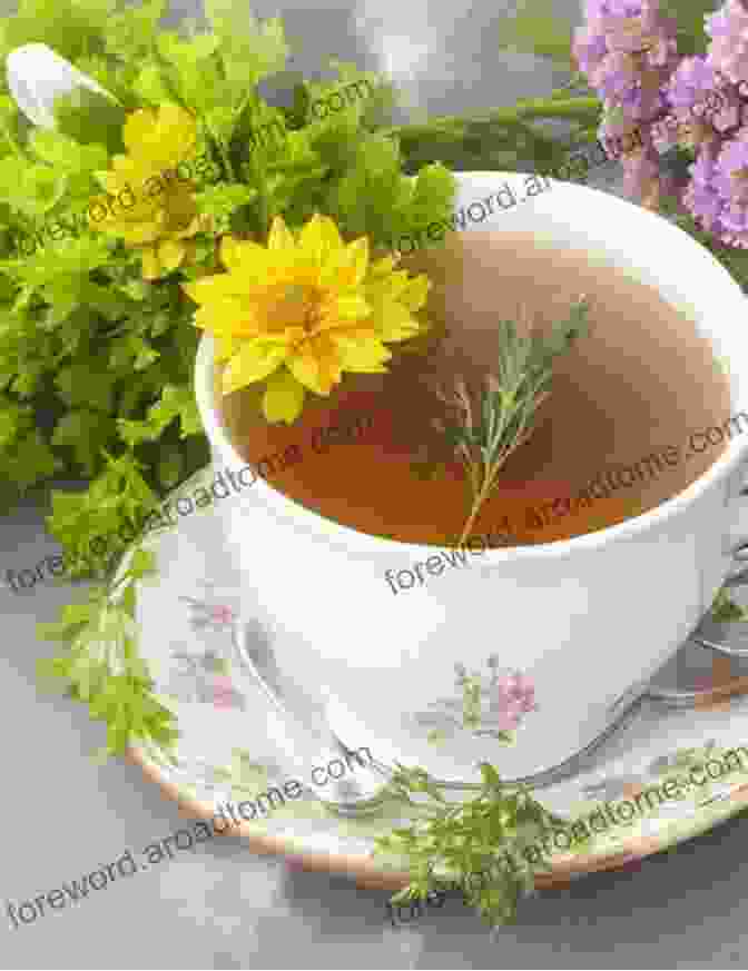 A Steaming Cup Of Herbal Tea, Surrounded By Aromatic Herbs The Western Herbal Tradition: 2000 Years Of Medicinal Plant Knowledge