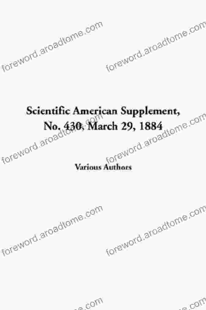 Cover Of Scientific American Supplement No 430 Scientific American Supplement No 430 March 29 1884