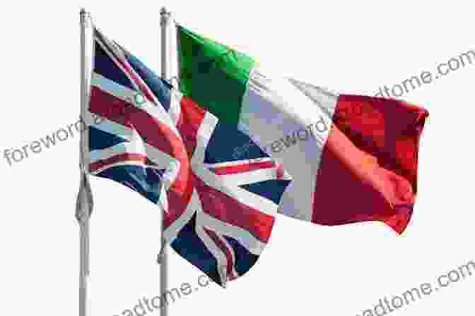 English Italian Inglese Italiano Book Cover With An Image Of A Globe And Two Flags, Italian And British Colours / Colors / Colori: Little Linguists: English / Italian Inglese / Italiano