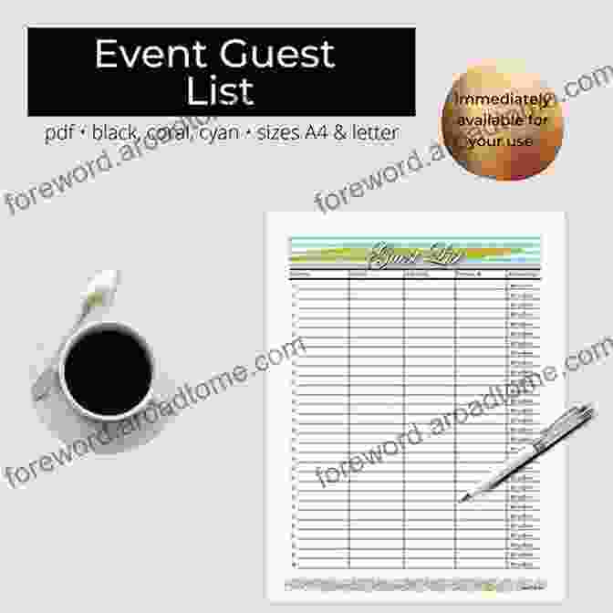 Guest List Event Planner Book Cover By Elisa Hamilton Guest List Event Planner ELISA HAMILTON