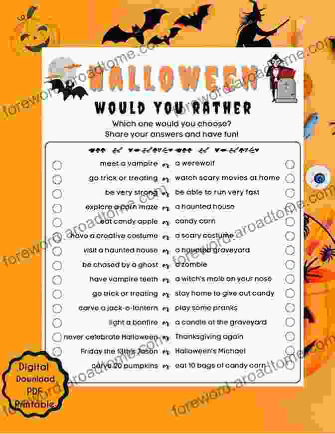 Halloween Would You Rather: Spooky Choice Game For Kids Halloween Would You Rather For Kids (Age 4 6): Interesting Unusual Questions For Toddlers And Preschoolers