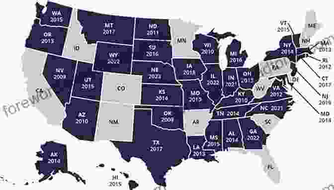 Map Of United States Indicating Licensure Requirements For Professional Psychologists Licensure In Professional Psychology: Preparatory Techniques