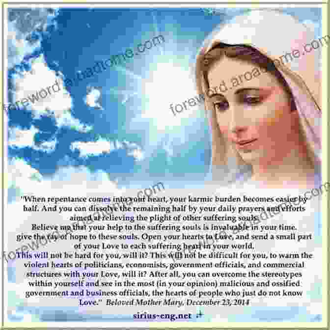 Mary Message Of Divine Love Book Cover With Mary's Image, Golden Rays, And Text Mary S Message Of Divine Love (The Golden Word Of Mary 2)