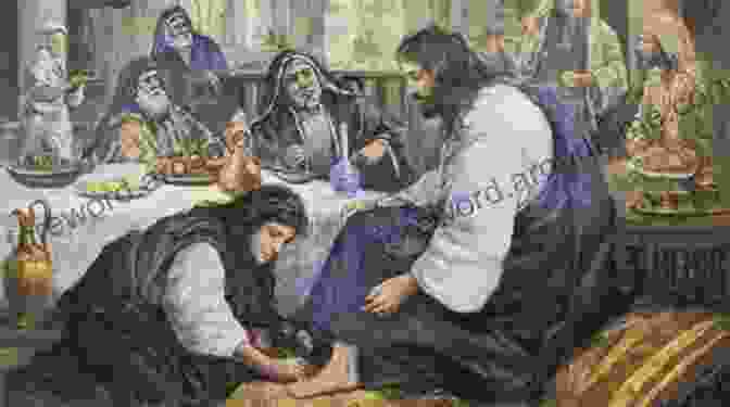 Painting Depicting The Spikenard Woman Anointing Jesus' Feet, With A Servant In The Background Holding A Basin Of Water. Spikenard A Woman Anoints Jesus S Feet : Did She Use The Spikenard Of Aromatherapy? Nardostachys Jatamansi An Essential Oil And Medicinal Plant For (The Secret Healer Oils Profiles 7)