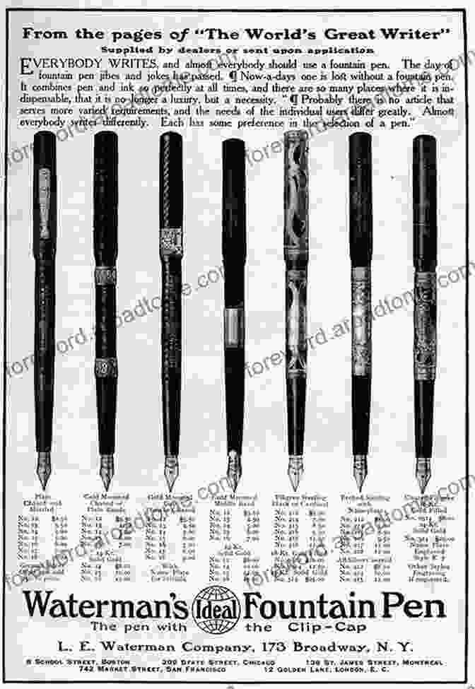 Waterman Fountain Pens, Symbols Of Writing Excellence Fountain Pen Profiles: L E A A Waterman