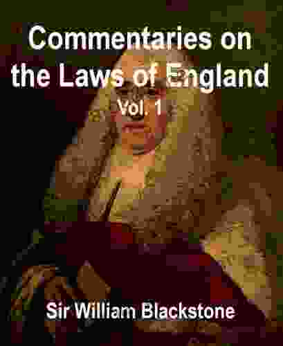 Commentaries On The Laws Of England Vol 1 Rights Of Persons