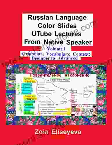 Russian Language Color Slides UTube Lectures From Native Speaker: Volume 1 Grammar Vocabulary Context: Beginner To Advanced